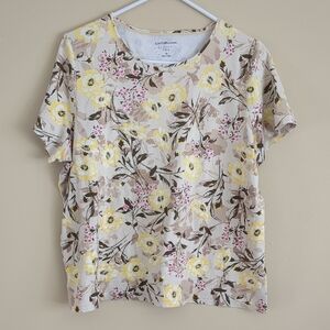 1X Croft&Barrow Classic Tee Floral Shirt